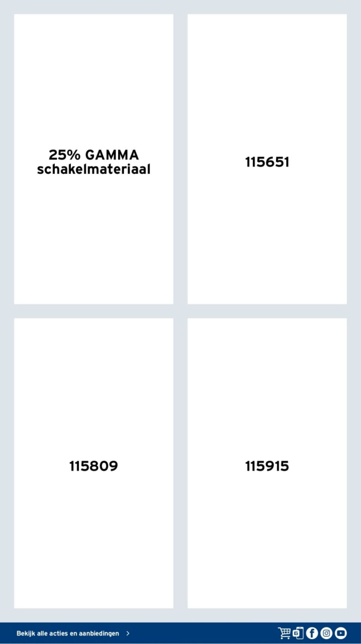 Catalogus van Gamma van 13.10.2023
