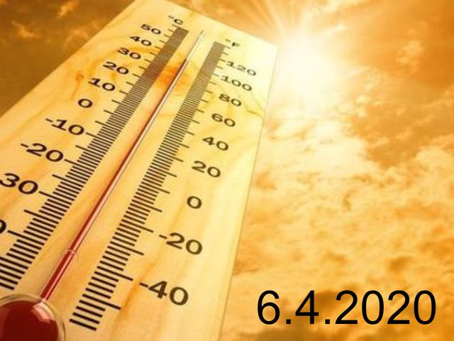 06-04-2020 is officieel de warmste dag tot nu toe. 