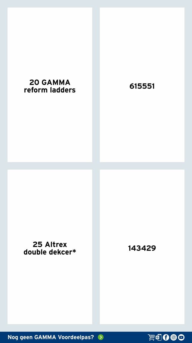 Catalogus van Gamma van 22.04.2024